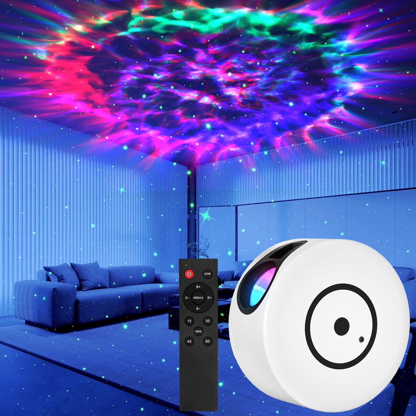 Galaxy Projector for Bedroom, Galaxy Light Projector with 41 Lighting Modes, Starry Nebula Ceiling Night Light with Timer and Remote, Room Decor, for Christmas, Birthdays