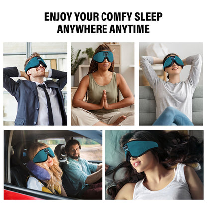 Sleep Headphones,Sleep Mask for Side Sleeper,3D Eye Mask for Sleeping with Stereo Speakers,Bluetooth Headphone,Perfect for Gifts for Women/Men Black