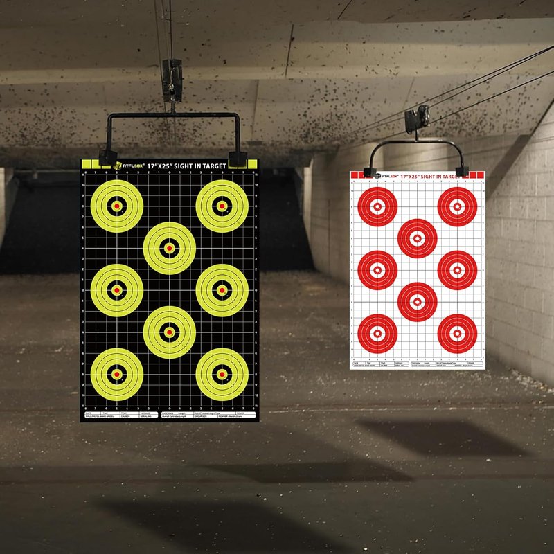 High-Visibility Bullseye Shooting Targets - 17x25 Inch Paper Targets for Handgun, Rifle, Airgun | Perfect for Shooting Range