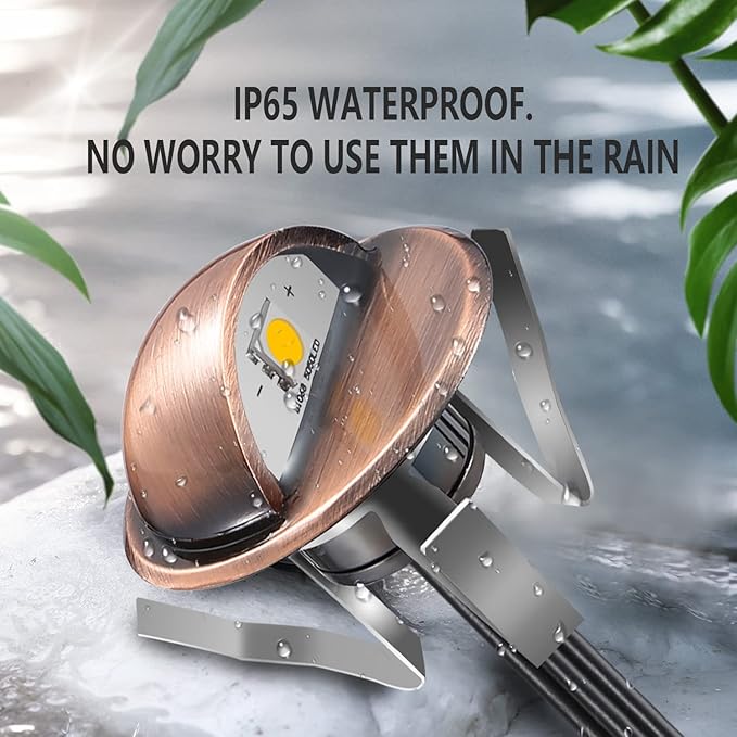 Recessed LED Deck Light Kit, 12V Low Voltage Waterproof IP65 In Ground Outdoor Landscape LED Lighting for Stair Patio Garden Floor Corner Sauna Room Bathroom(Blue,30pcs)