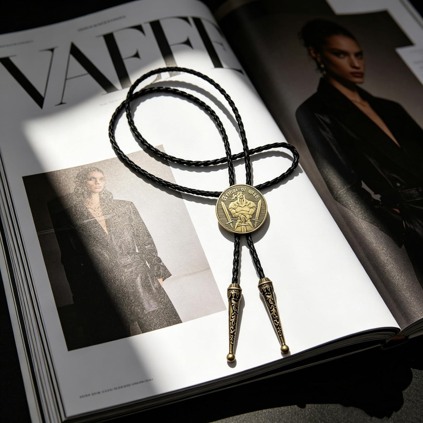 JPJZY Knights Templar Bolo Tie for Men Put on The Full Armor of God Necktie Unique Religious Warrior Theme Accessory for Cowboy (Style 9 - Bronze)