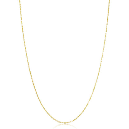 Kooljewelry Yellow Gold Plated Sterling Silver Replacement Rope Chain Necklace (1.1 mm, 20 inch)