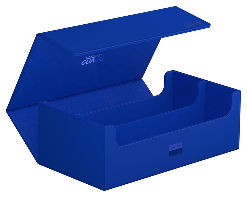 Ultimate Guard Arkhive 800+, Deck Case for 800 Double-Sleeved TCG Cards, Blue, Compatible with Boulders, Magnetic Closure & Microfiber Inner Lining