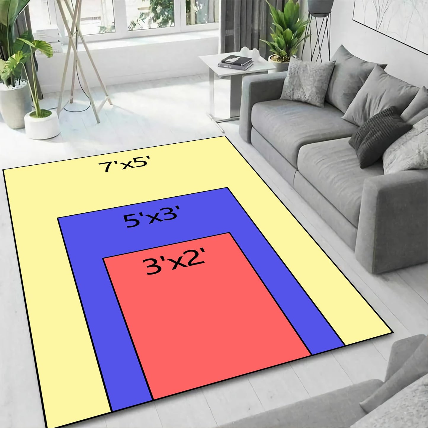 Osimiccp Gamer Rug for Game Room 3'x5' Non-Slip 3D Cool Printed Gaming Rugs for Bedroom and Living Room Decor