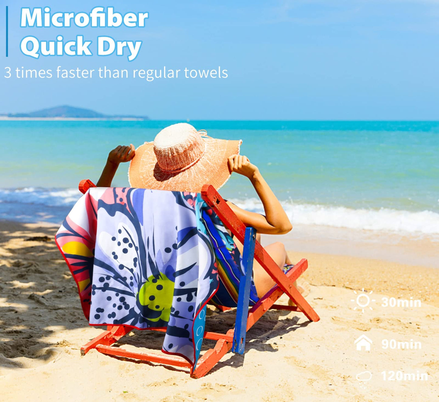 4 Pack Microfiber Oversized Lightweight Beach Towel 71"x32" XL Extra Large Thin Sand Free Towels Travel Swim Pool Yoga Gym Camping for Adults Women Men Beach Essentials Accessories Vacation Gift