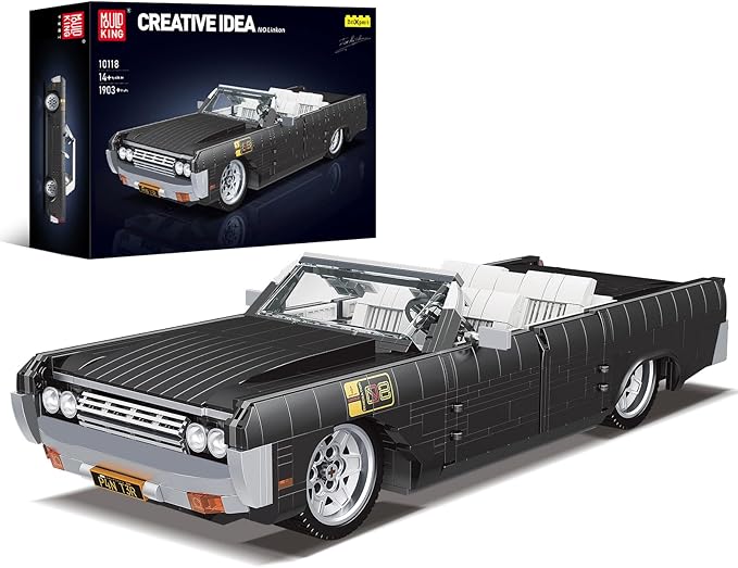 Mould King 10118 Sports Car Building Block Kits MOC Classic Vintage Car Model Building Sets Gift for Age 14+/Adult Collections Enthusiasts (1903 Pieces Static Version)