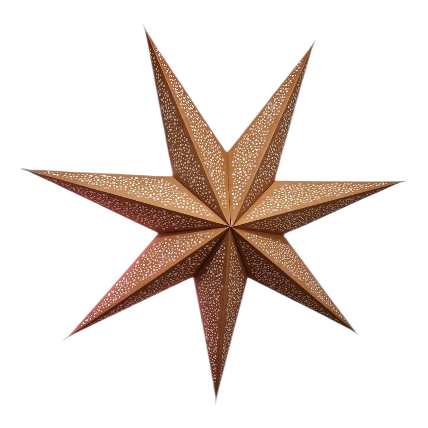 YEPSIO Lantern Lampshade Paper Star Light Shades Large 60cm Hanging Decorations for Christmas Wedding Home Decoration Birthday Party Foldable 7 Pointed Star (Golden)