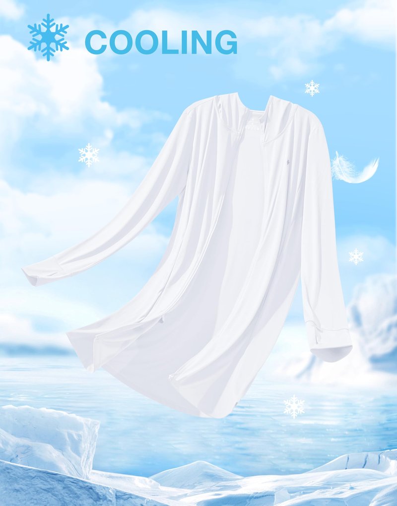 Soothfeel Women's UPF 50+ Swim Cover Up Sun Protection Hoodie SPF Lightweight Jacket Long Sleeve Beach Cover Ups for Women (White,L)