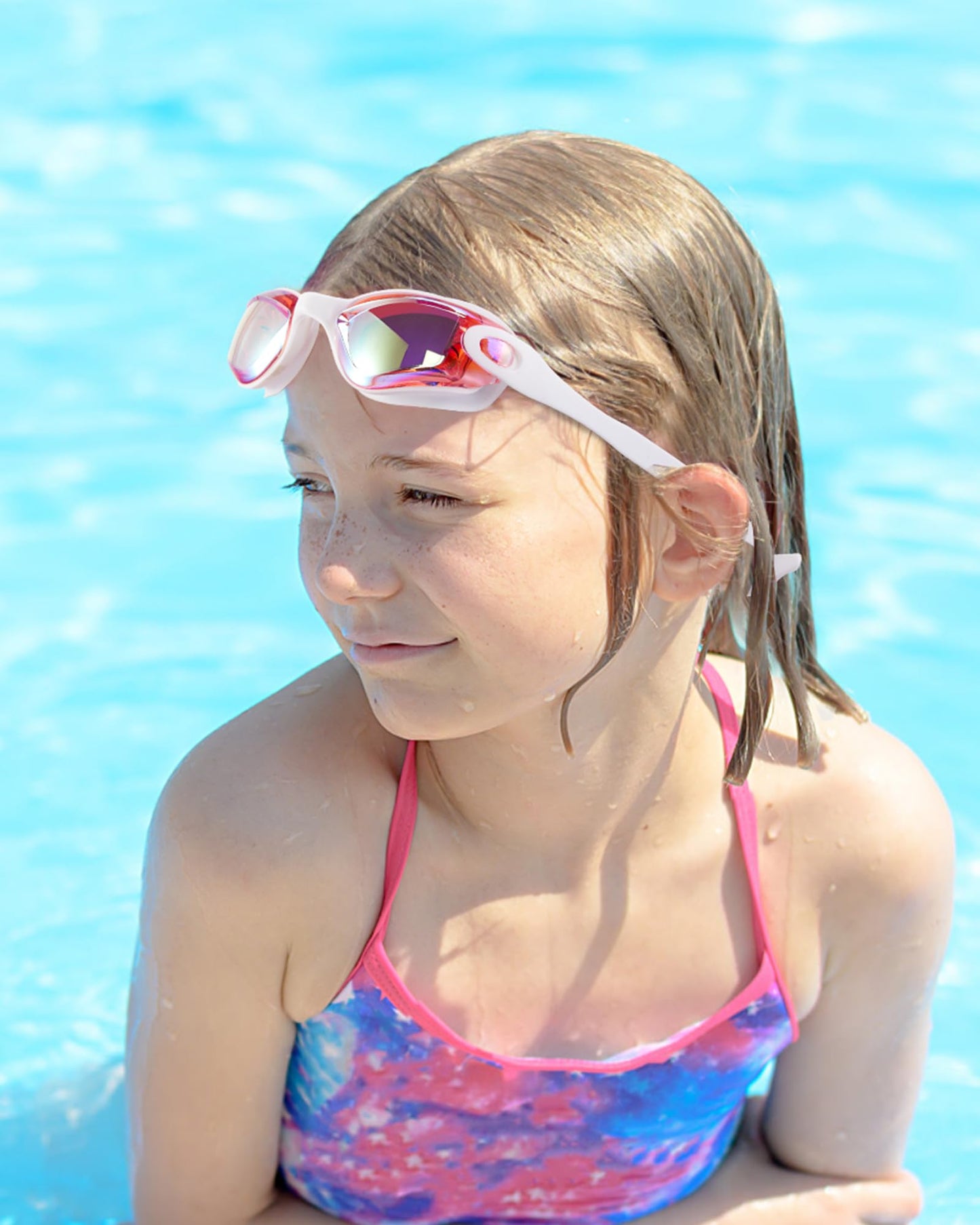 Aegend Swim Goggles for Kids Youth 3-14 Anti-Fog Anti-UV Comfort Fit Goggles for Swimming