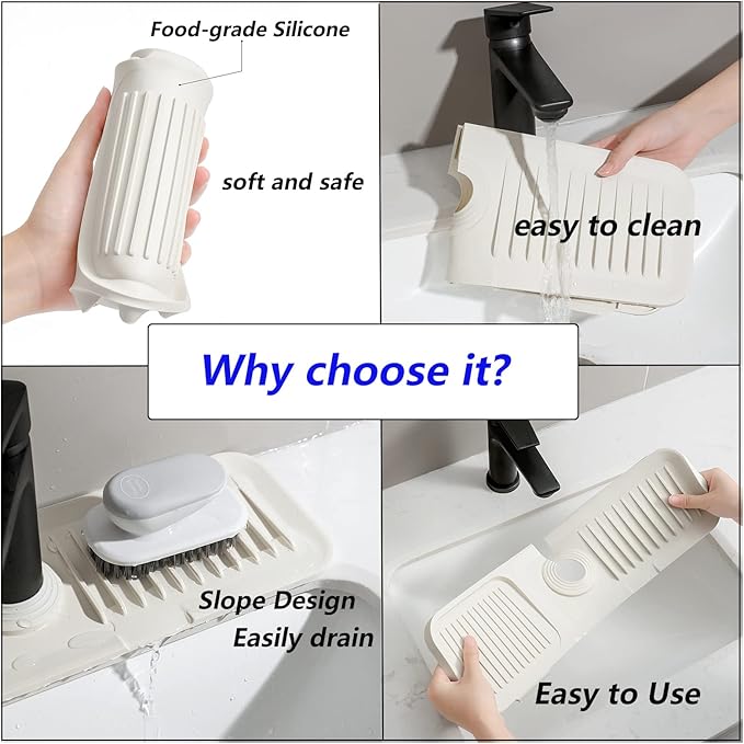 Kitchen Sink Splash Guard Sponge Holder