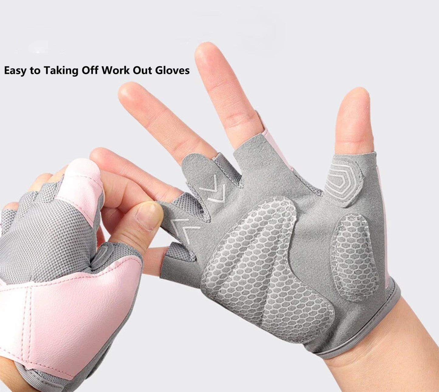 Workout Gloves for Women Men - Half Finger Gym Gloves Weight-Lifting Gloves