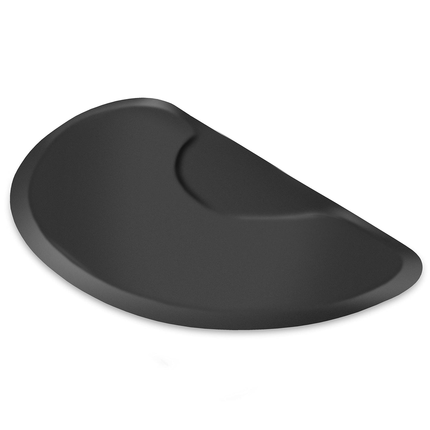 Saloniture 3 ft. x 5 ft. Salon & Barber Shop Chair Anti-Fatigue Floor Mat - Black Semi Circle - 1/2 in. Thick - 2 Pack