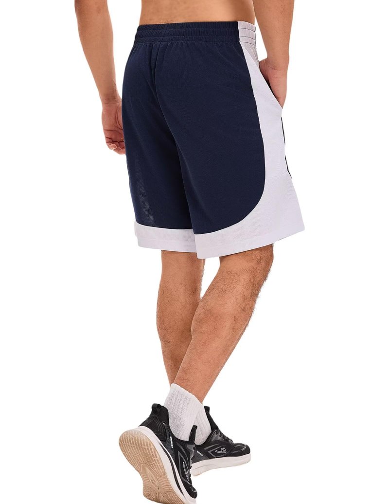 OYGSieg 6 Pack Mens Mesh Athletic Basketball Shorts Gym Shorts with Pockets, Quick Dry Workout Running Shorts Casual for Men L