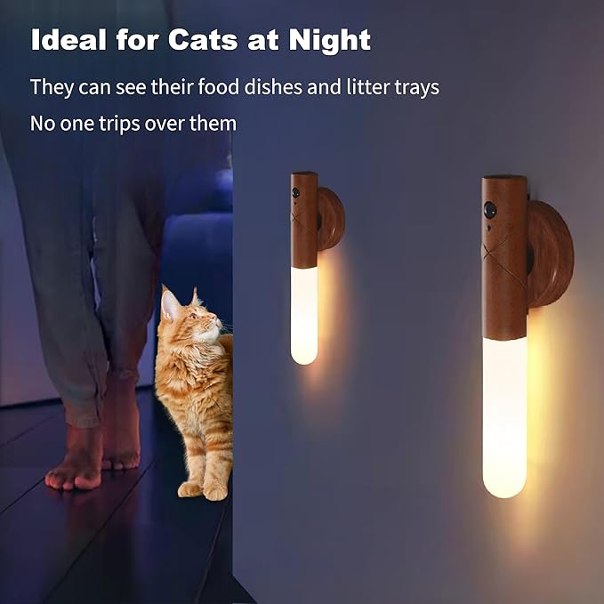 Motion Sensor Light Indoor, Battery Operated LED Lights for Bedroom, 3 Colors & Dimmable, Portable Rechargeable Wall Sconce for Bathroom Hallway Stair Understairs Cupboard, Gift for Kids Parents(Opal)
