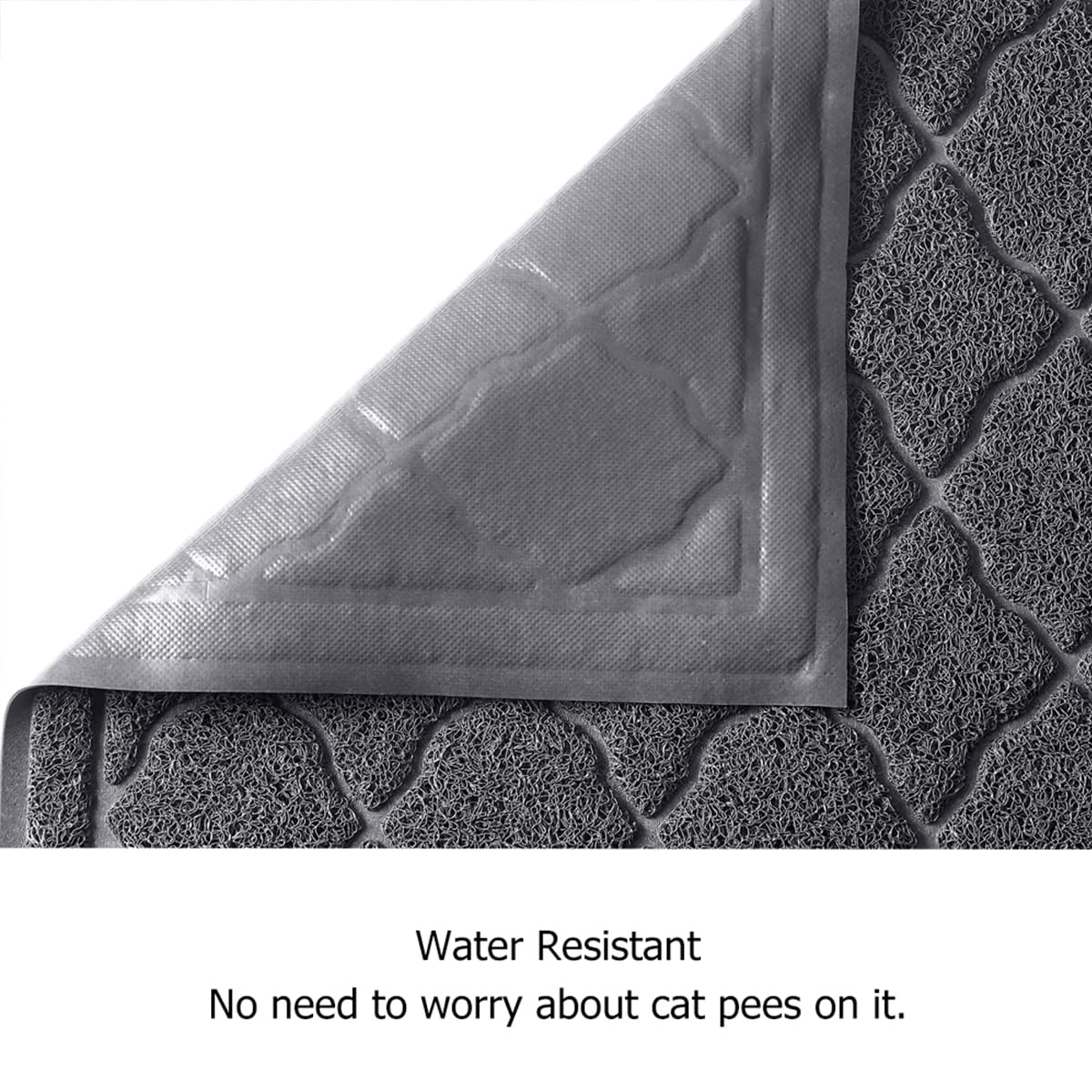 unipaws Cat Litter Trapping Mat, Litter Box Scatter Control Pad, Litter Free Floors and Urine Waterproof, Gentle on Paws, No Phthalate