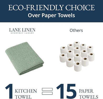 LANE LINEN Cotton Kitchen Towels Set, Quick-Drying Dish Towels, Premium Hand