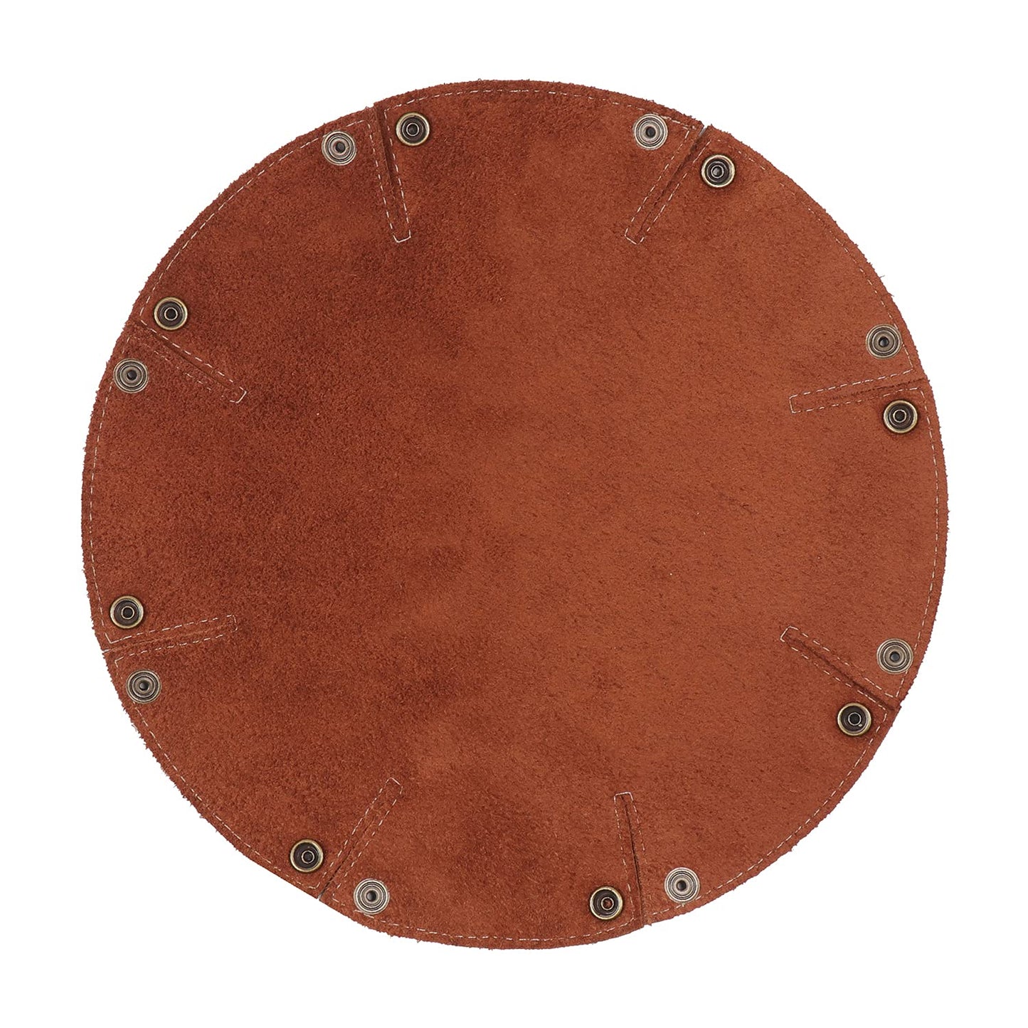 Londo Genuine Leather Round Tray Organizer - Practical Storage Box for Wallets, Watches, Keys, Coins, Cell Phones and Office Equipment