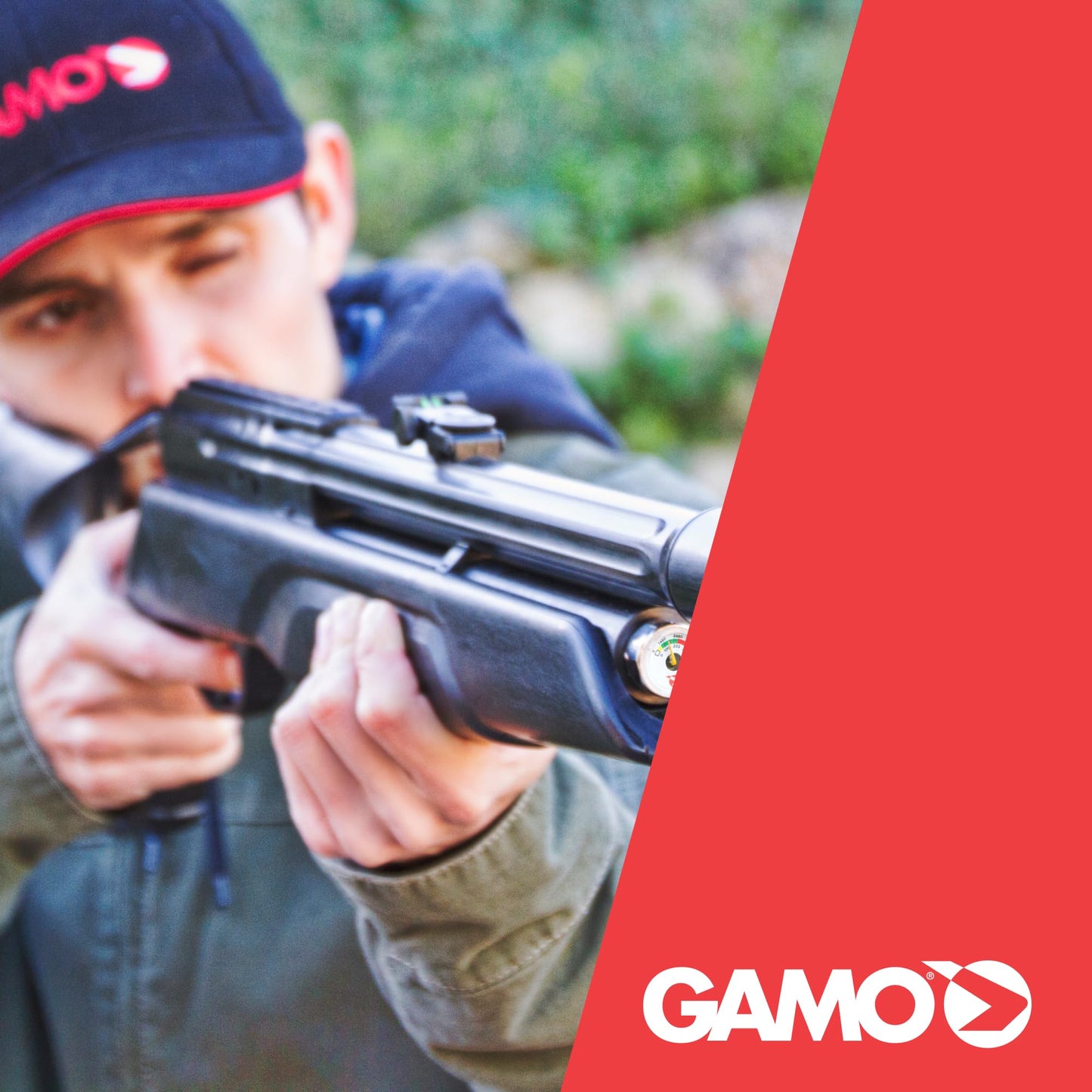 Gamo PCP Pre-Charged Pneumatic Air Rifle with Multi-Shot Magazine - Ambidextrous Bolt Action, High Velocity .177 or .22 Caliber Airgun - Black.