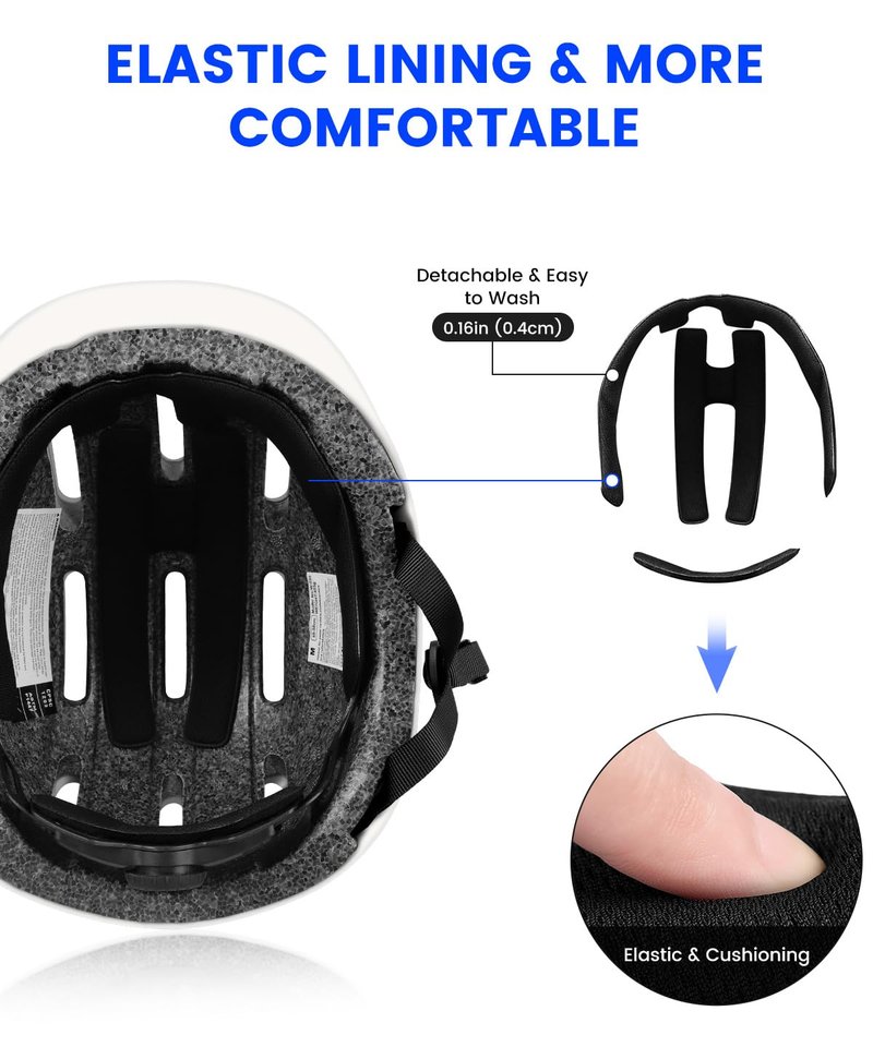 Besttravel Skateboard Helmet, Adjustment Bike Helmets for Adults, Multi-Sport Bicycle Skateboard Skating Longboard Commuter Helmet for Men Women