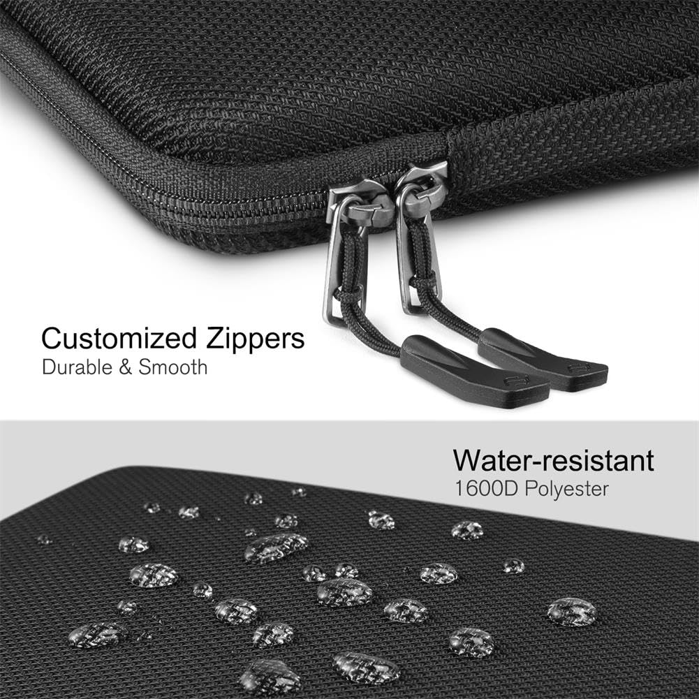 FINPAC Hard Laptop Sleeve Case for 15.3 inch MacBook Air M5/M4/M3/M2 (2026-2023) A3448 A3241 A3114, 16.2 inch MacBook Pro M5/M4/M3/M2 Pro/Max (2026-2021), Waterproof Case for Surface Laptop, Black