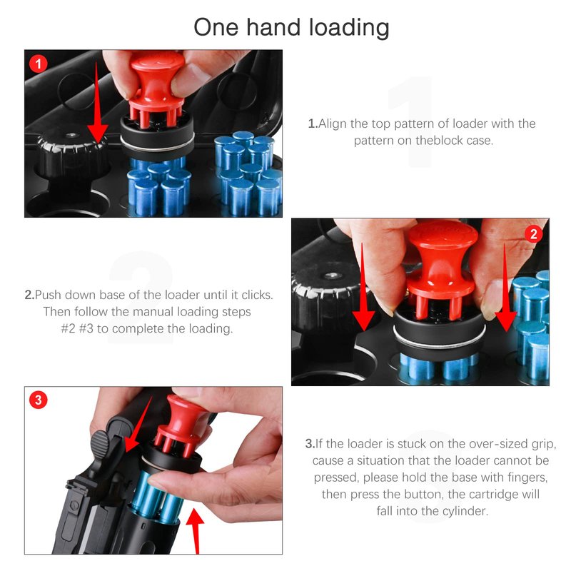 Ludex 5 Shot Revolver Speed Loader for .38 Special/.357 Magnum.Fits S&W 36,37,38,40,42,49,60,340,360/Charter Arms/Taurus 85, 651, 851/Rossi 68/Ruger SP101-Loader & Block