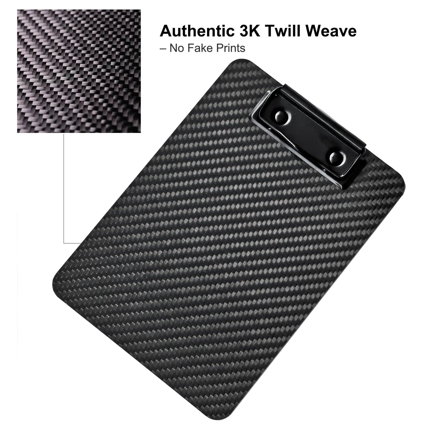Carbon Fiber Clipboard 5x7 Inch – Mini Portable Writing Board for Pocket Use, Real 3K Carbon Fiber, Rigid & Ultra-Light, for Doctors, Outdoor Notes, Sketching, Field Work