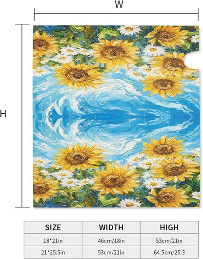 Mailbox Covers Sunflower Daisy Flower Art Magnetic Letter Post Box Cover Standard Size 25.5 x 21 Inch Garden Yard Home Decorative
