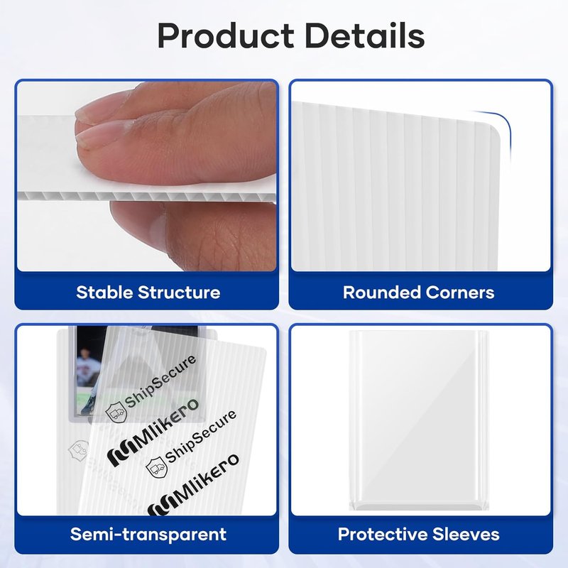 Trading Card Shipping Protectors - 120 Pack Plastic Sleeves with Tape Rolls | 3.5'' x 4.5'' Size for Safe Mailing