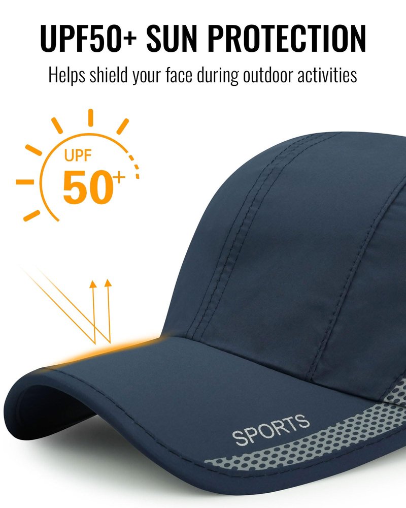 CLAPE Outdoor Sun Visor Hats Lightweight Waterproof Breathable Sports Hat UPF50+ Ultra Thin Cooling Baseball Hats