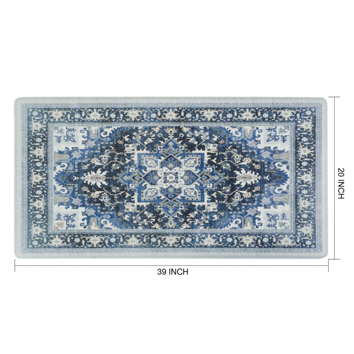 QSY Kitchen Anti Fatigue Floor Mats,Comfort Cushioned Standing Rugs,Waterproof,Non-Slip Memory Foam Kitchen Mats for Floor,39x20x0.5 Inch