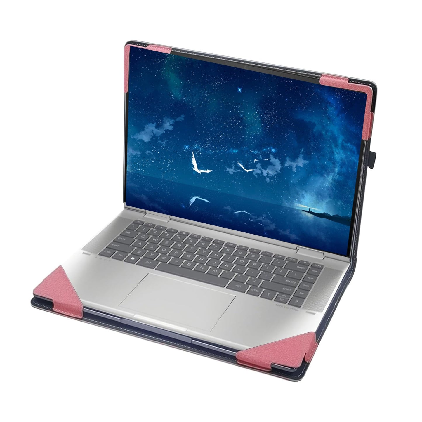 WODBAO for Dell Inspiron 15 3535 Laptop Case 15.6 inch Inspiron 15 3530 Notebook PU Leather Case Accessories (Pink)