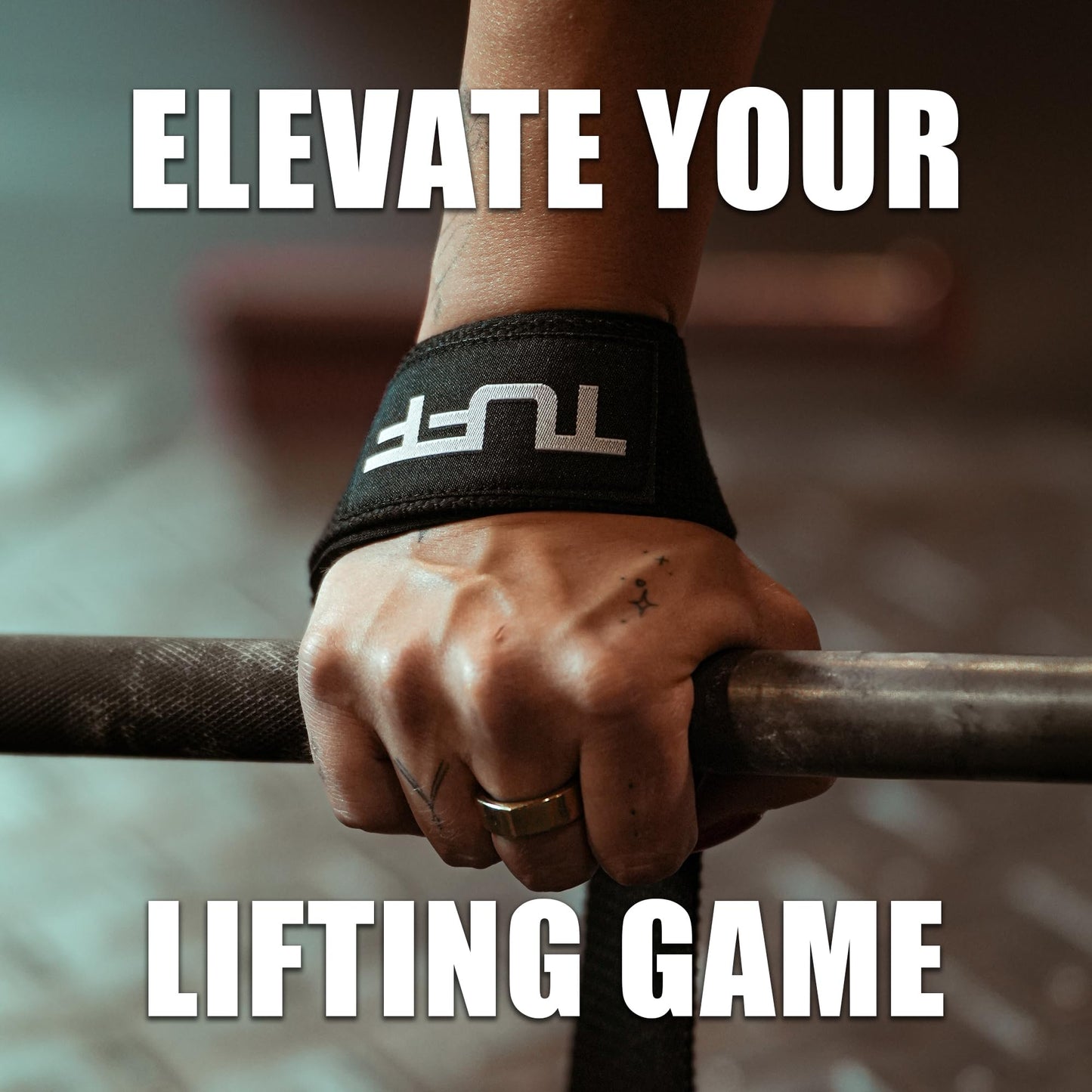 Tuff Lifting Straps - Wrist Straps for Weightlifting, Deadlifts, Powerlifting, and Strength Training - Ideal for Men and Women - ALL BLACK