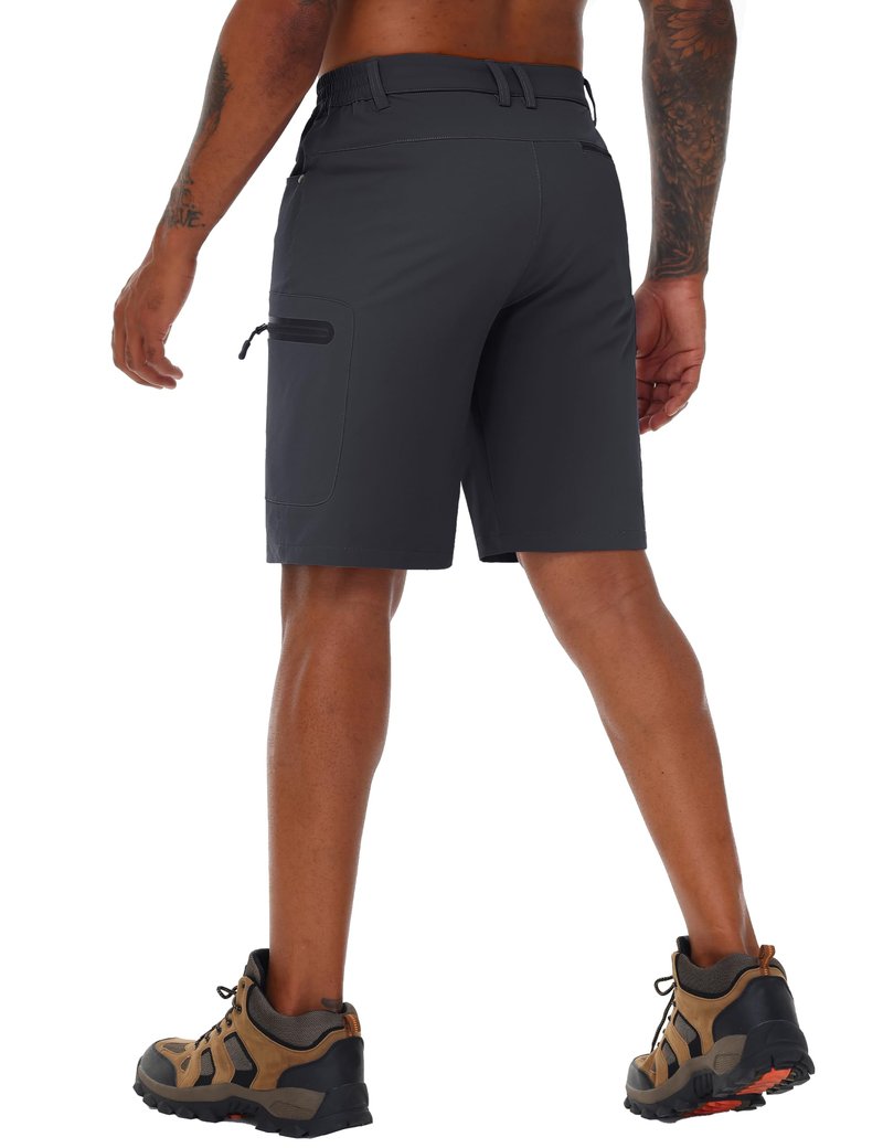 TACVASEN Mens Cargo Casual Shorts Quick Dry Lightweight Hiking Shorts for Men 10 Inch Inseam with Zipper Pockets for Outdoor Golf Summer