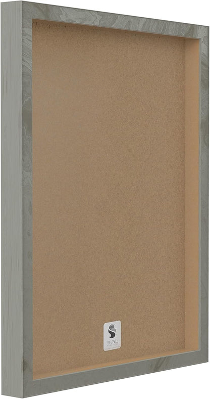 Stupell Industries Bottles and Plants Farm Wood Textured, Design by Anne Tavoletti Wall Art, 11 x 14, Multi-Color for Living Room, Grey Framed