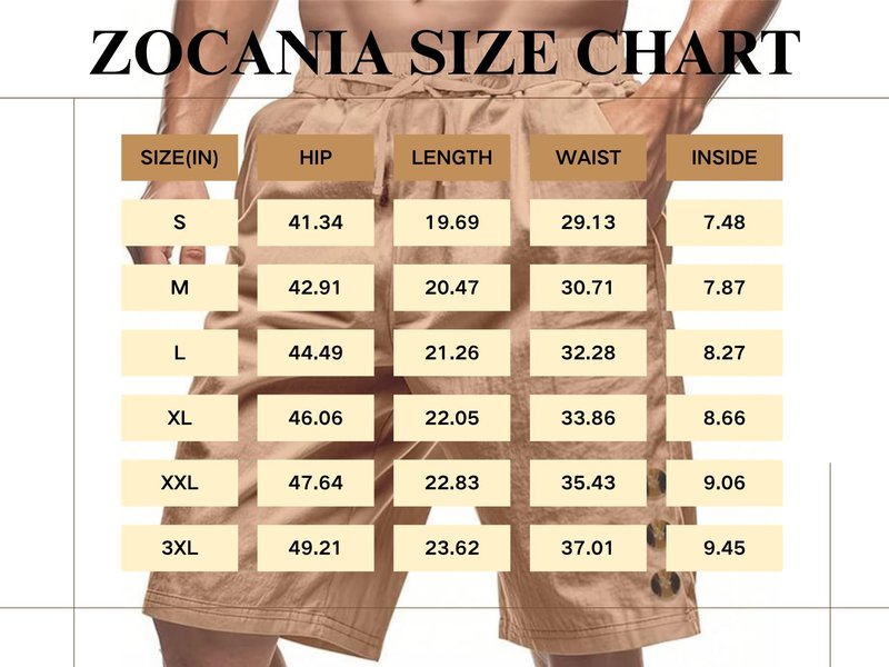 ZOCANIA Mens Linen Shorts Drawstring Elastic Waist Summer Casual Beach Short Pants Vacation Shorts with Pockets Beige