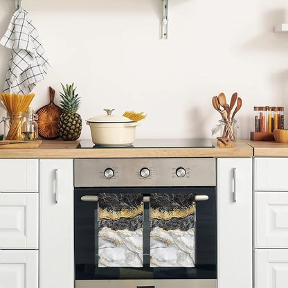 HAISUKA Black and Gold Kitchen Towels