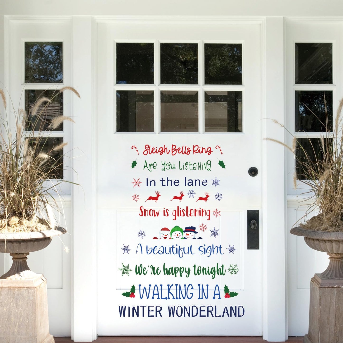 TOARTi Merry Christmas Stairs Stickers Xmas Quotes Wall Sticker Merry Christmas Wall Decals Xmas Party Winter Holiday Supplies Stairs Decoration