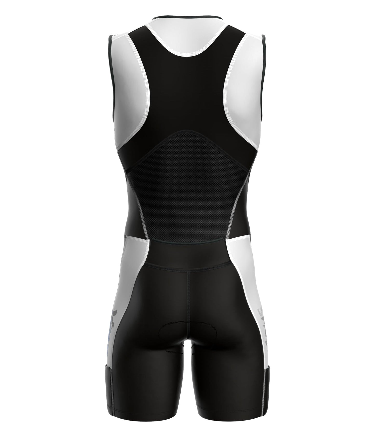 Sparx X Triathlon Suit Men Racing Tri Cycling Skin Suit Bike Swim Run (White_Elite, XL)