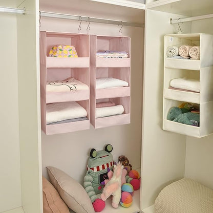 GRANNY SAYS 3 Shelf Hanging Closet Organizers and Storage, Collapsible Closet