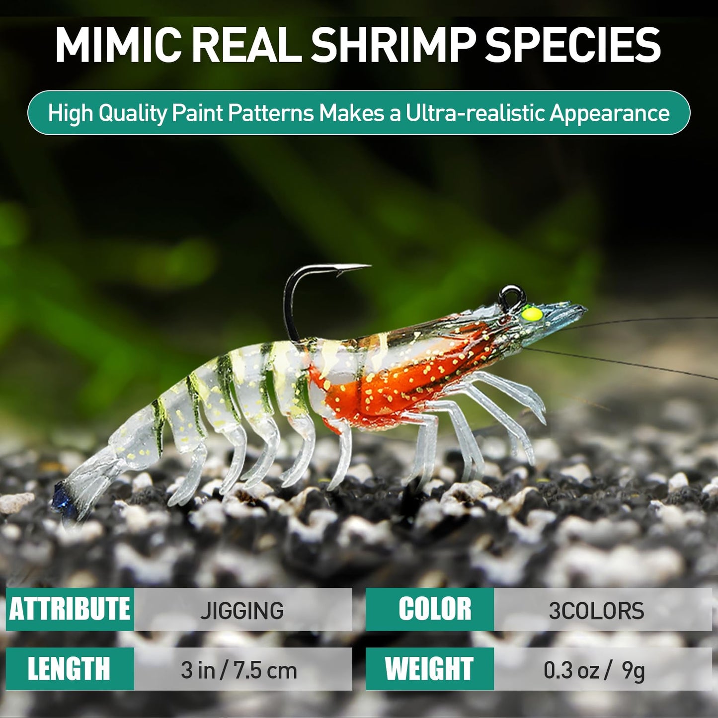 TRUSCEND Duramax Soft Fishing Lures with BKK Hooks, Balanced Action, Tear-Resistant TPE, Pre-Rigged Shrimp & Crayfish Lures for Bass, Trout, Walleye, Crappie, Freshwater Saltwater Pro Fishing Baits