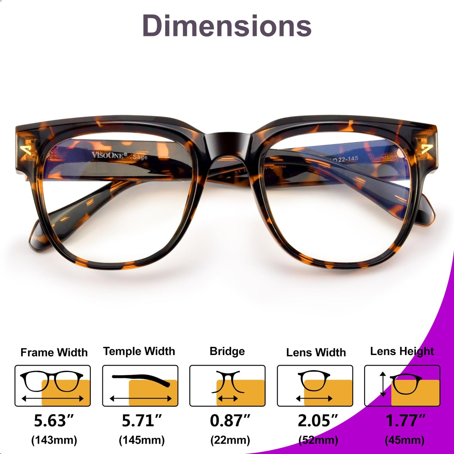 VISOONE Square TR90 Blue Light Blocking Glasses with Anti Glare Computer Glass Woman and Men SAGE