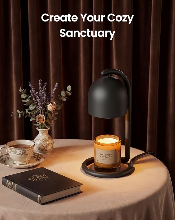 SwitchBot Smart Candle Warmer Lamp App & Voice Control, Flameless Wax Melter with Timer, Bulb x2, for Jar Candles, 1%-100% Dimmable, Matter for Apple Home & Alexa, Women Birthday Housewarming Gift