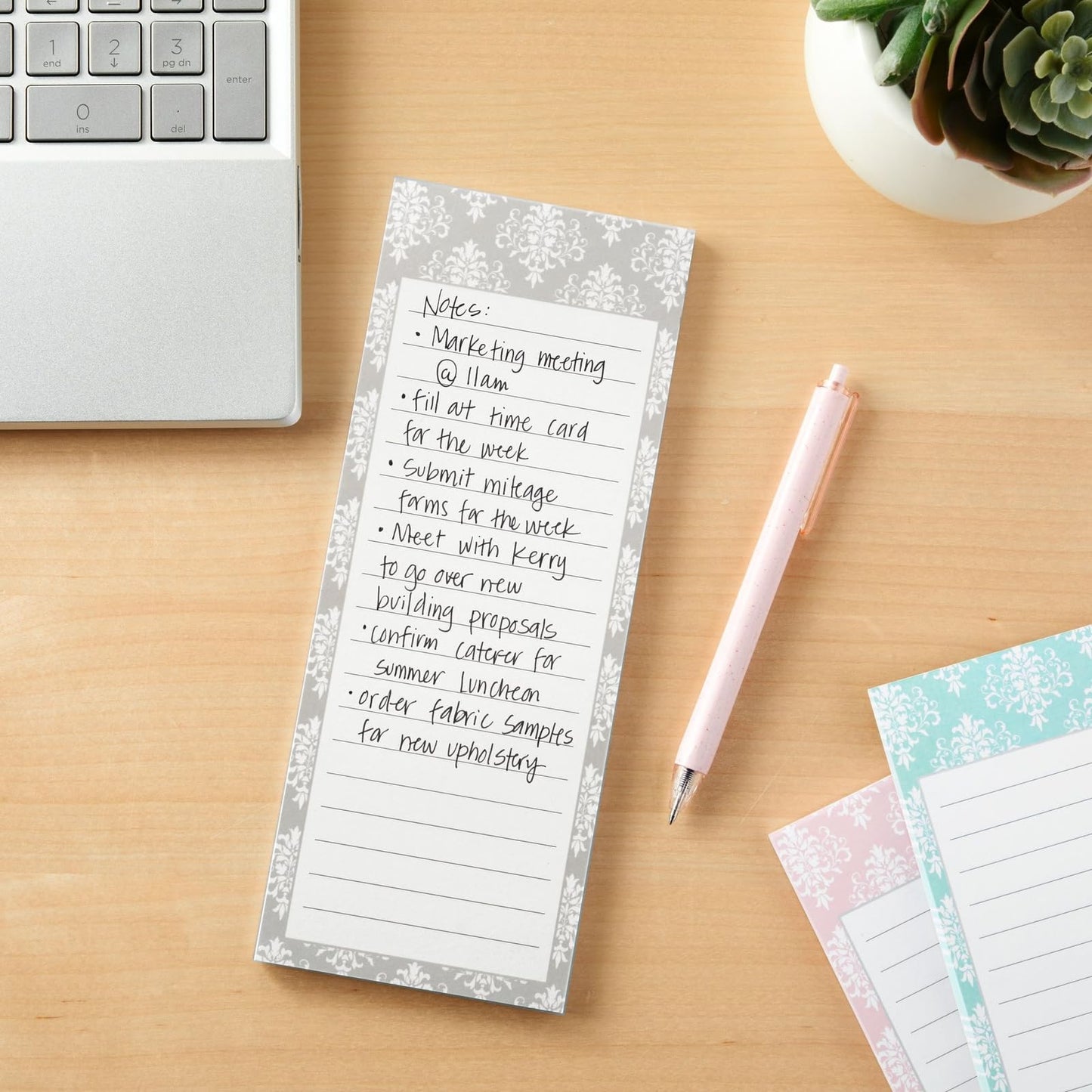 Juvale Magnetic Note Pads for Refrigerator - 60-Sheet Grocery List Notepads with Magnet - Magnetic Shopping List Pad for Fridge - 3.5 x 9 in, Multi, Pack of 12