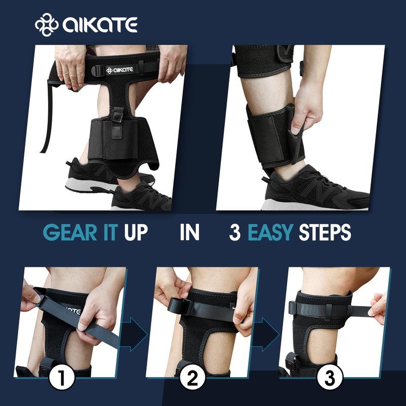 Ankle Gun Holsters with Magazine Pocket for Glock 19 23 26 27 30 36 42 43, S&W M&P Shield 9, Bodyguard 380, Ruger LCP 380, LC9, Sig Sauer P365 P320 P938