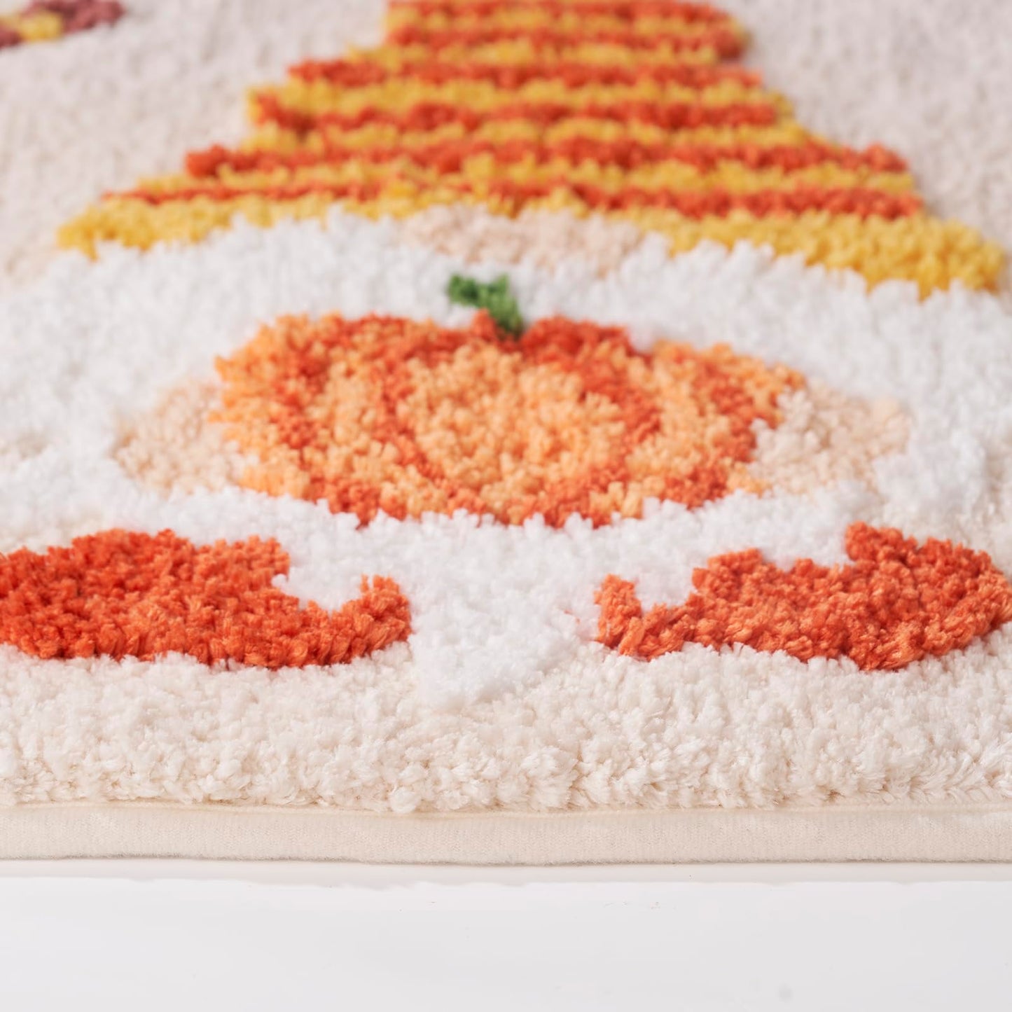 ELDONE Fall Bathroom Decor Gnomes Rug with Pumpkin Maple Leaf, Cute Autumn Non-Slip Rug for Thanksgiving Home Decor, Funny Bath Mat for Bedroom Kitchen, 30" x 20"