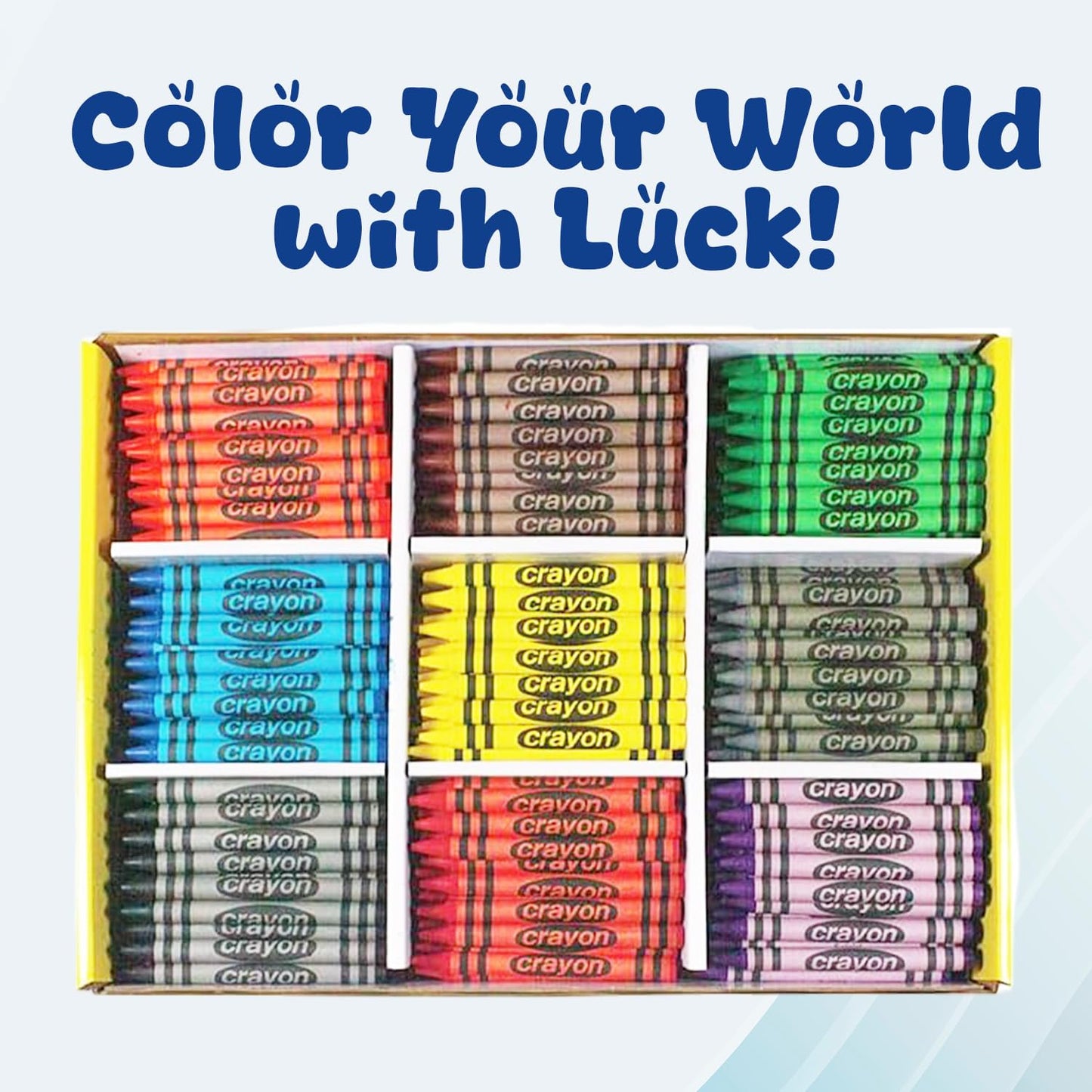 Lucky Art Crayonology wrapped Bulk Crayons Classpack (450 Regular Size wrapped, 50 each of 9 colors), Bulk School Supplies for Teachers, Kids Crayons, Arts and crafts Classroom Supplies