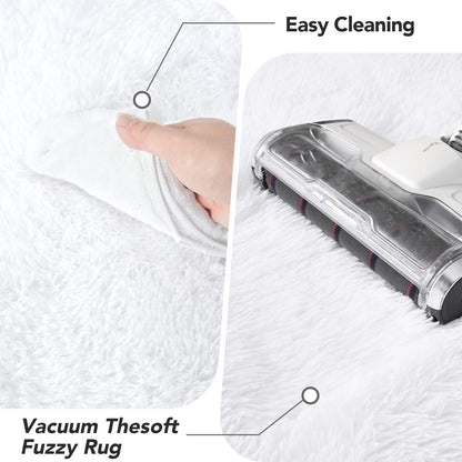 Fluffyrug Large Area Rugs for Living Room: Extra Large Area Rugs 10x14 Living Room - Big White Rug (White 10x14 Feet)