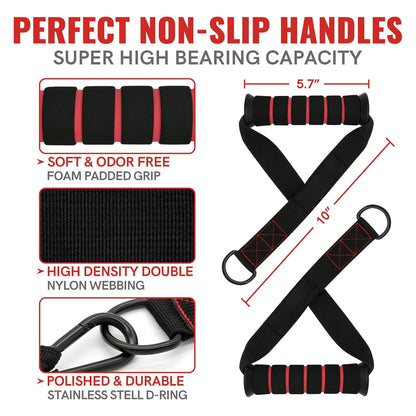 Aihoye Resistance Bands for Working Out, Exercise Bands with Handles, Stretch Bands for Exercise, Workout Bands with Door Anchors for Physical Therapy & Strength Training