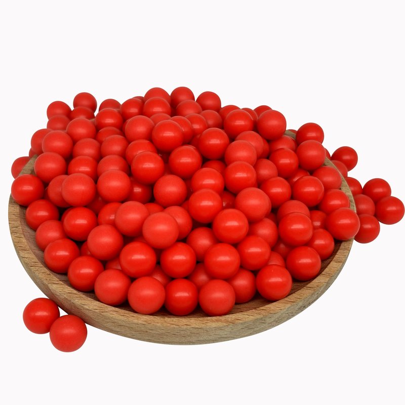 Lambid .43 Cal Nylon Balls Reusable Hard Solid Plastic 43 Caliber Projectile Ammo Compatible for T4E PPQ, G17 Gen 5 Target Practice and Home Defense (100 Counts, Red)
