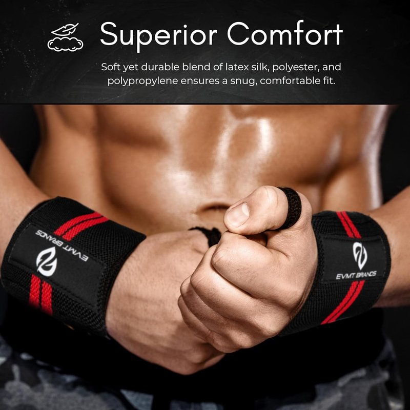 Premium Wrist Wraps for Weightlifting - Durable Lifting Straps for Enhanced Support | Ideal for Strength Training & Gym Workouts